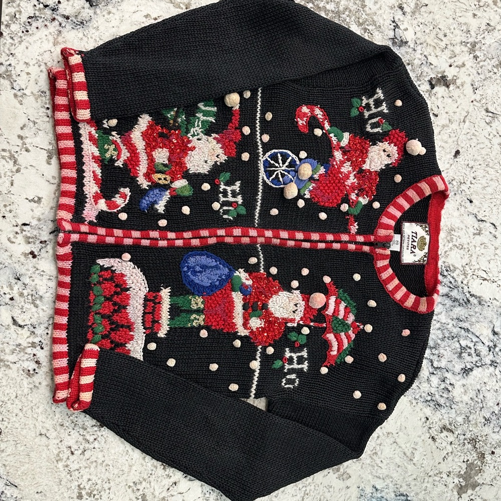 Festive Black Christmas Sweater